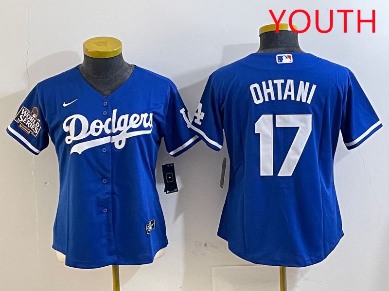 Youth Los Angeles Dodgers #17 Ohtani Blue Game 2025 Nike MLB Jersey style 3182